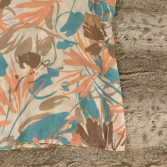 : : VINTAGE 80s Abstract Floral Print Blouse : : - Picture 3 of 16